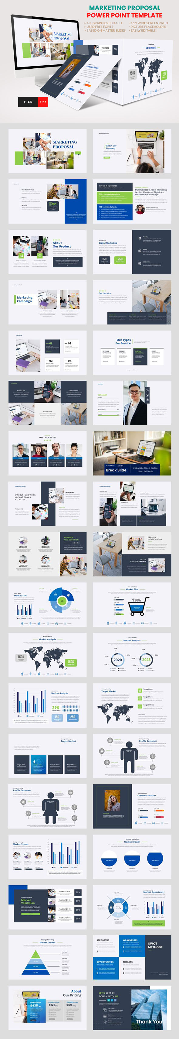 Marketing Proposal Power Point Template stock graphic NULLED WP NULLED